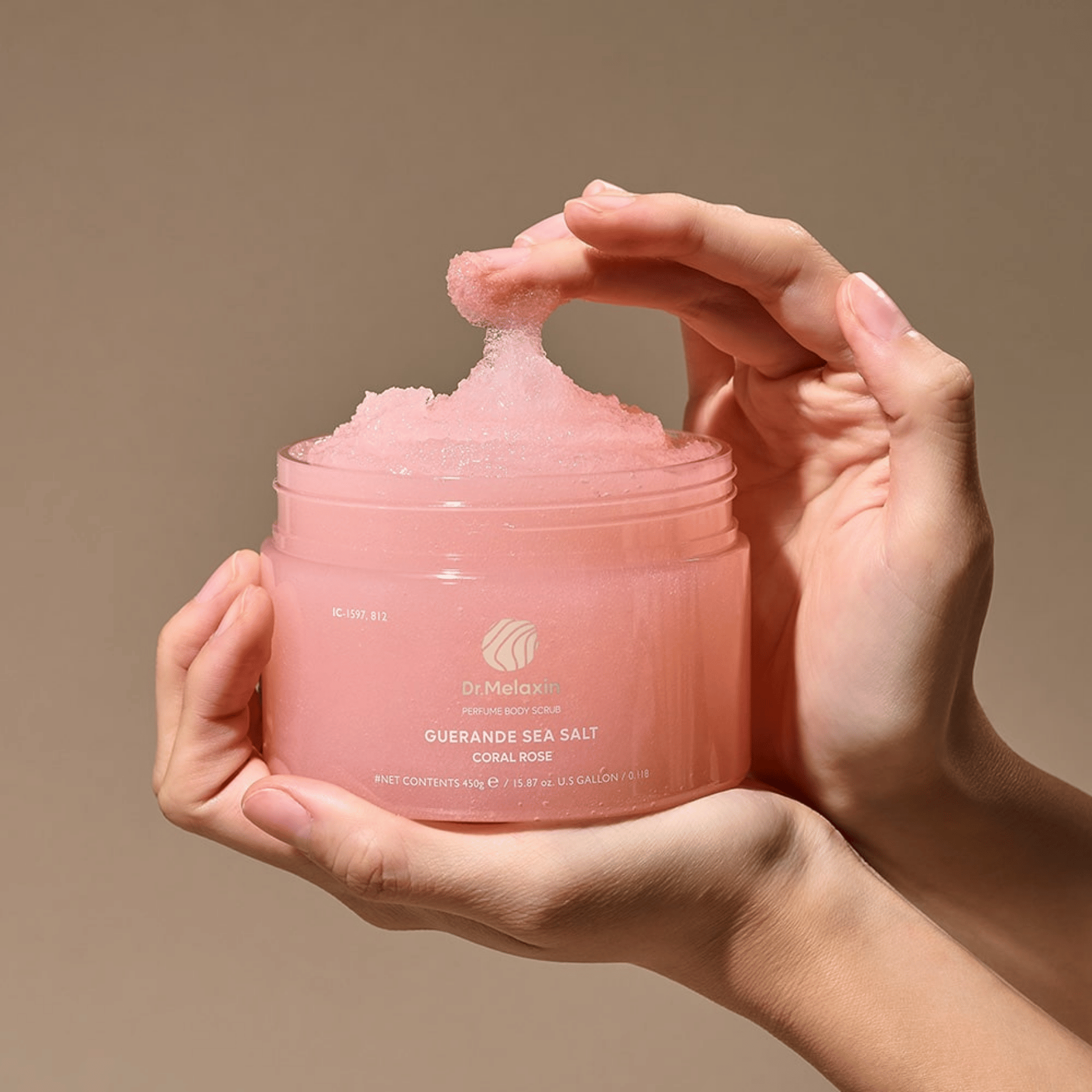 Dr.Melaxin Guerande Sea Salt Perfume Body Scrub Coral Rose 450g