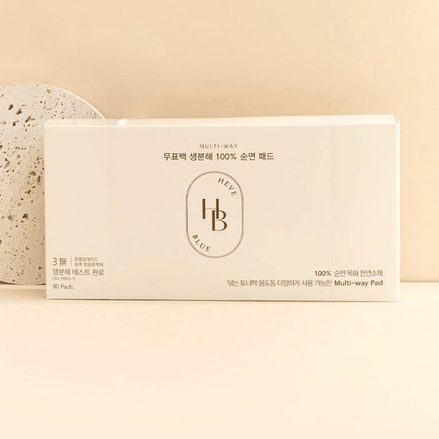 HEVEBLUE Multiway Unbleached Biodegradation 100% Cotton Pad