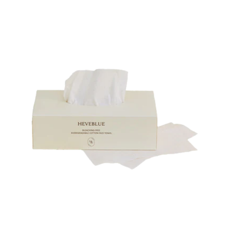HEVEBLUE Unbleached 100% Cotton Face Towel