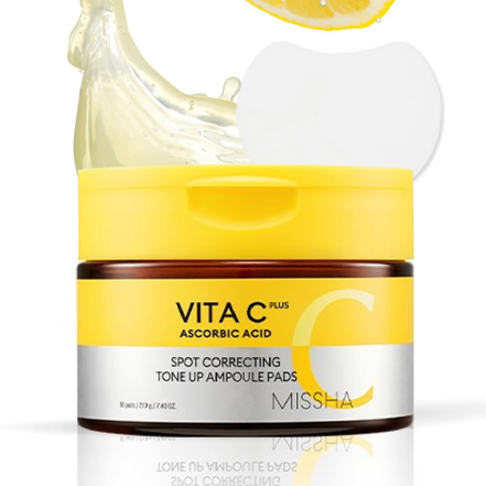 MISSHA VITA C PLUS SPOT CORRECTING TONE UP AMPOULE PADS